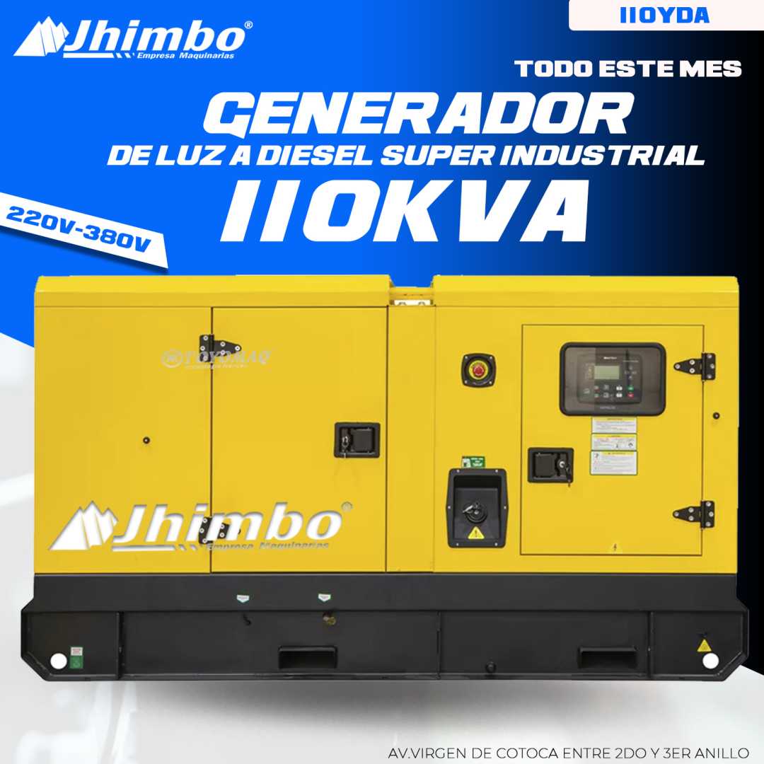 Generador a diésel 110Kva Bolivia