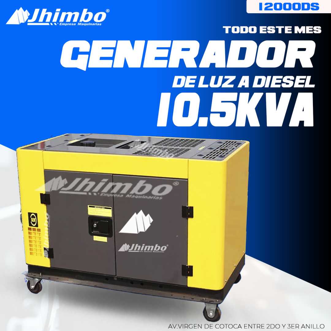 Generador a diésel 10.5kva Bolivia - Jhimbo Importadora