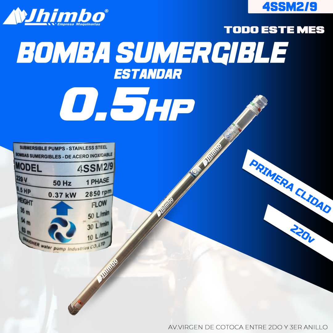 Bomba sumergible 0.5hp original Bolivia