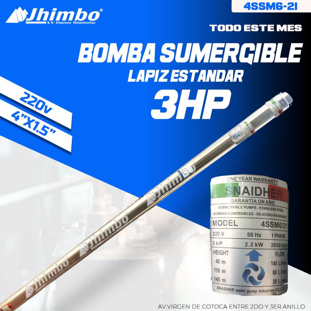 Bomba sumergible 3hp bolivia
