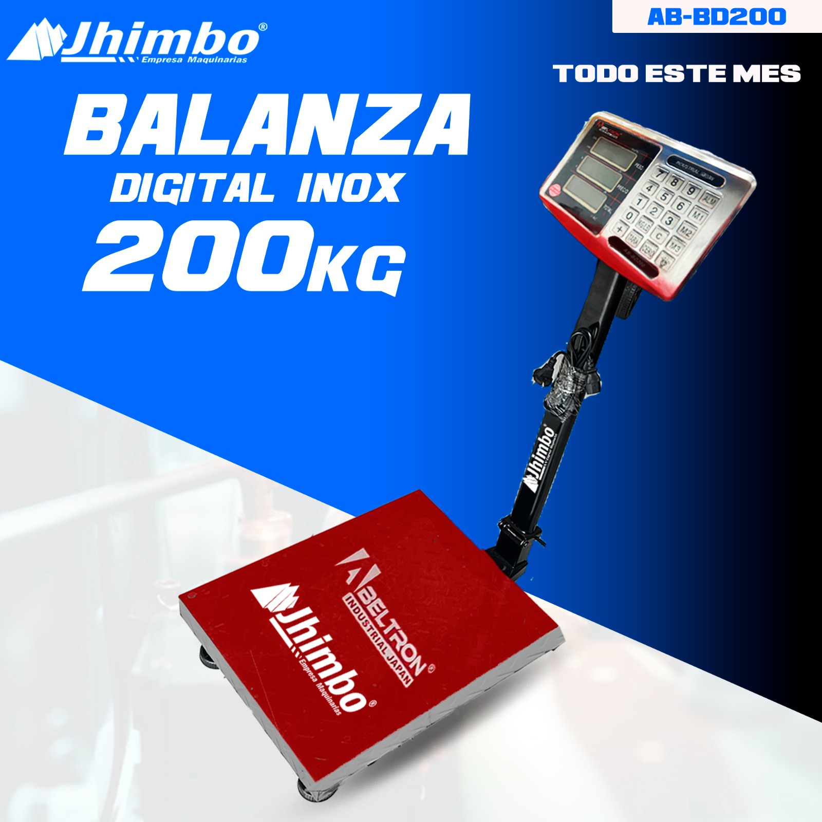 Balanza digital inoxidable 200kg Bolivia - Jhimbo Importadora