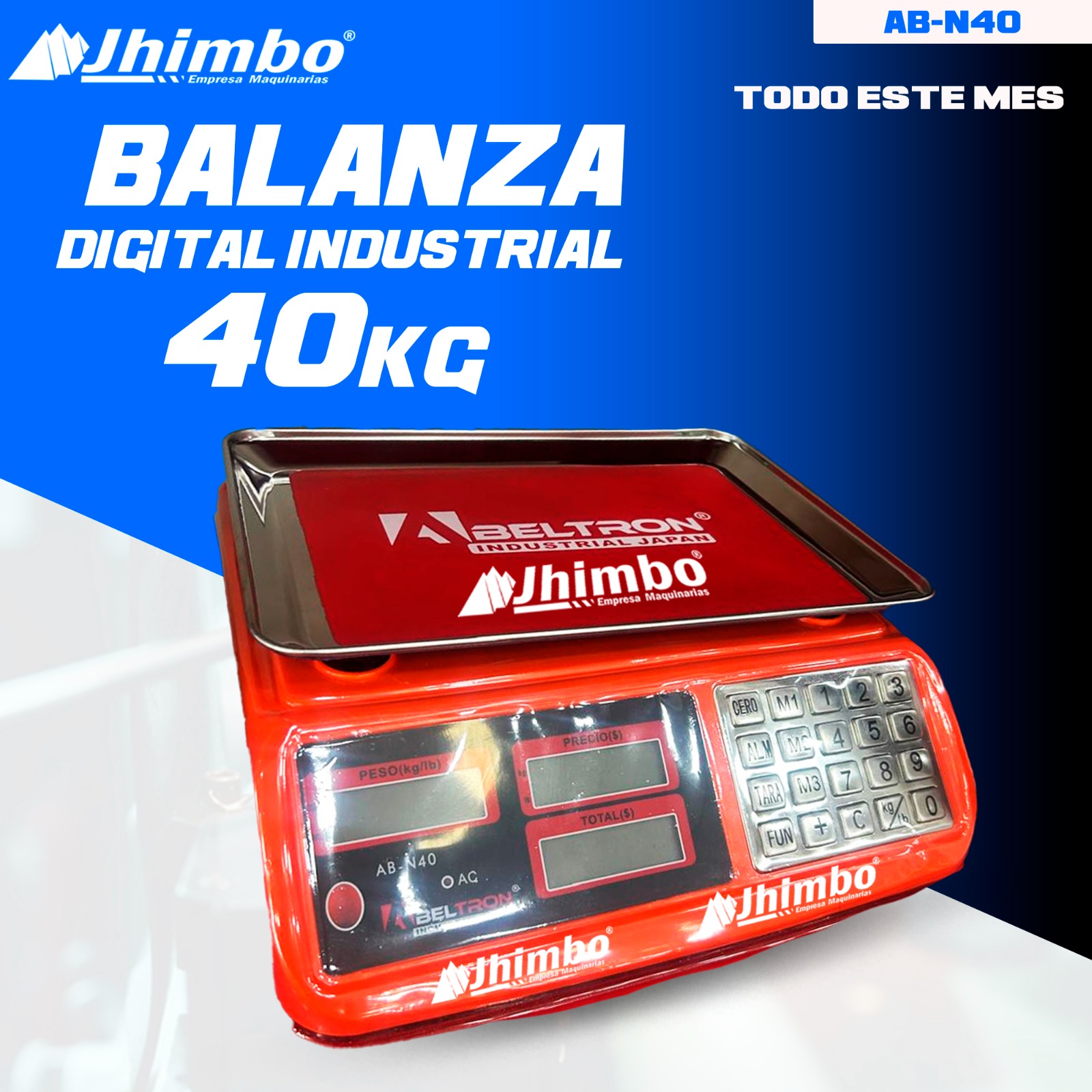 Balanza electronica 40kg Santa Cruz - Jhimbo Importadora