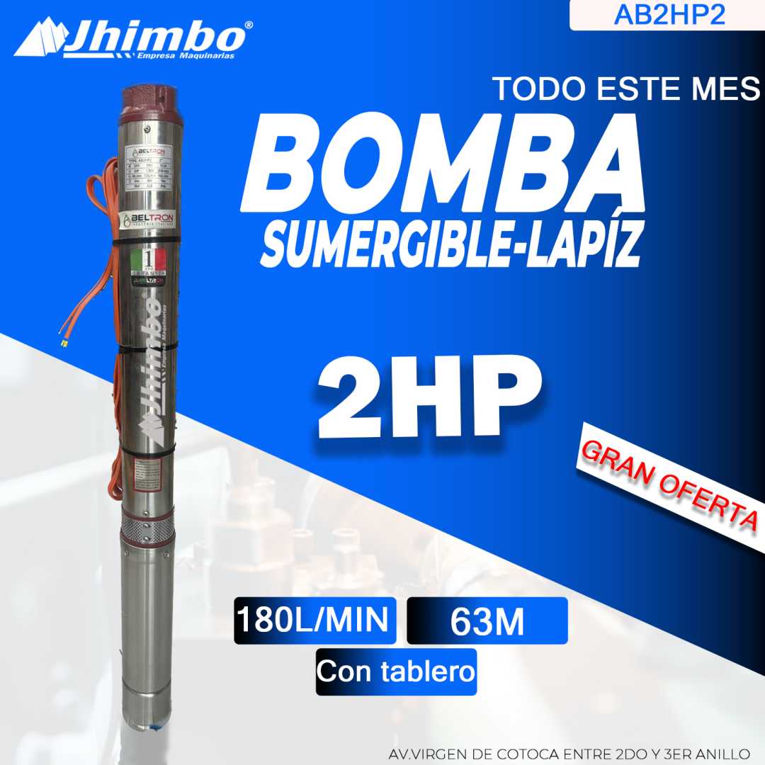 Bomba sumergible 2HP Santa Cruz