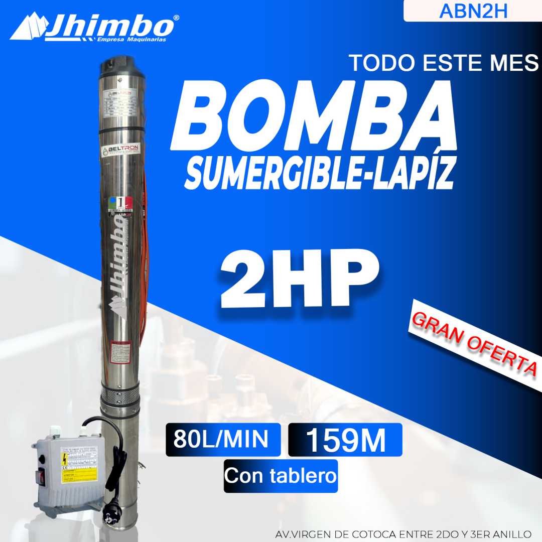 Bomba de agua 2HP Bolivia - Jhimbo Importadora