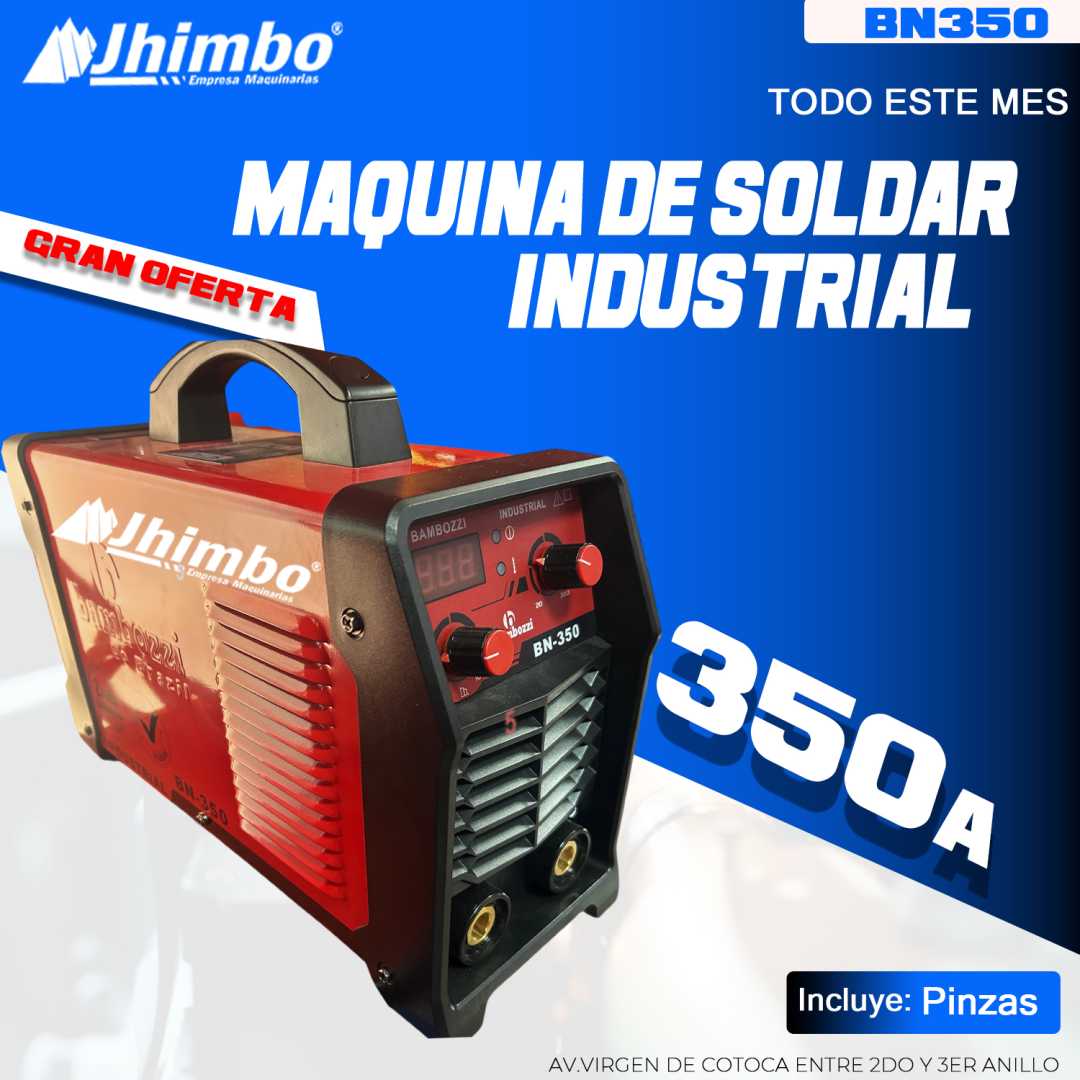 Maquina de soldar 350A Santa Cruz - Jhimbo Importadora
