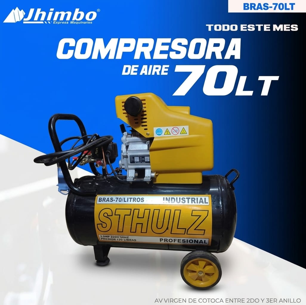 COMPRESORA DE AIRE 70LT INDUSTRIAL Bolivia - Imagen 1