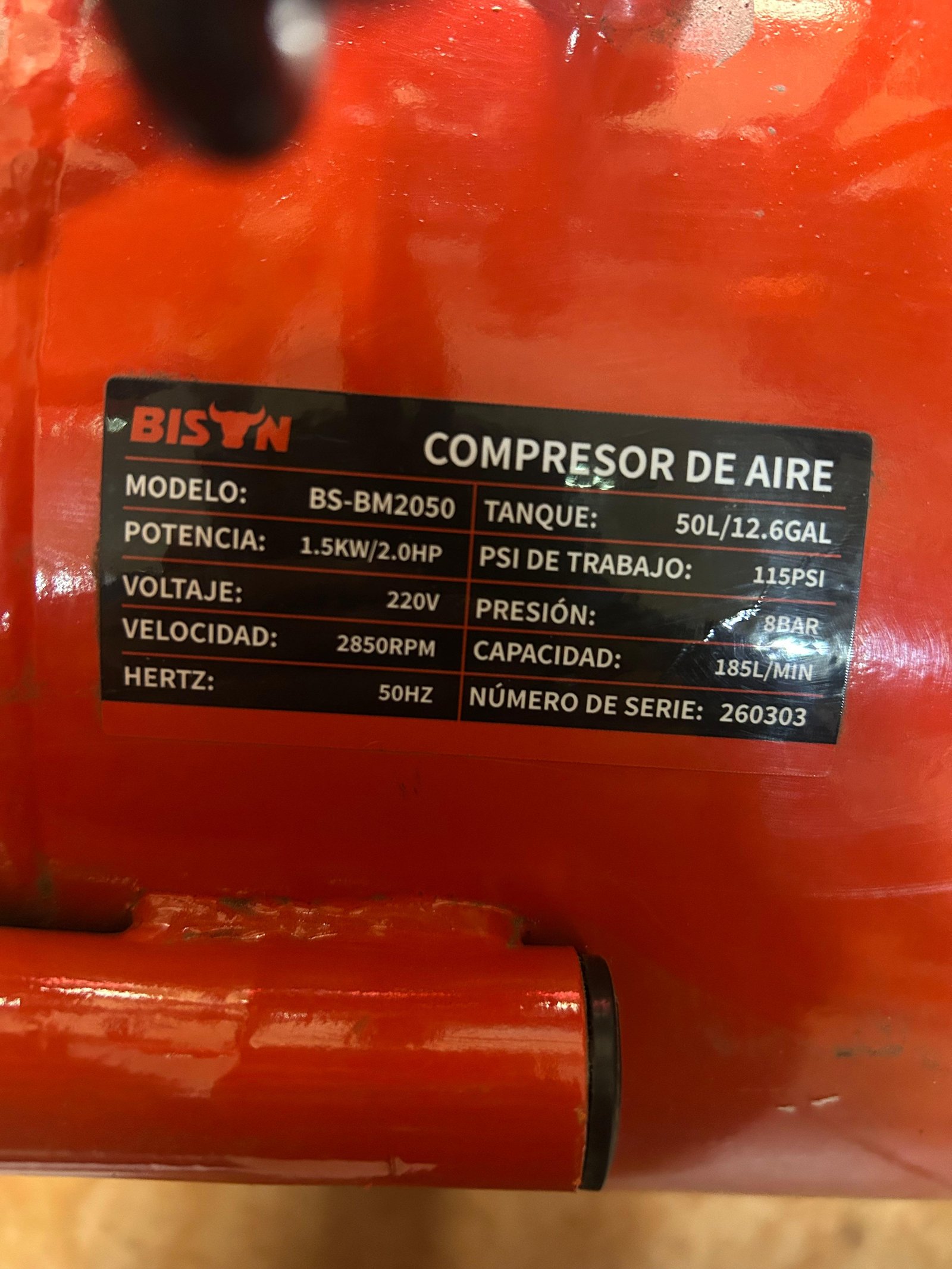 COMPRESORA DE AIRE 50 L BOLIVIA - Imagen 3