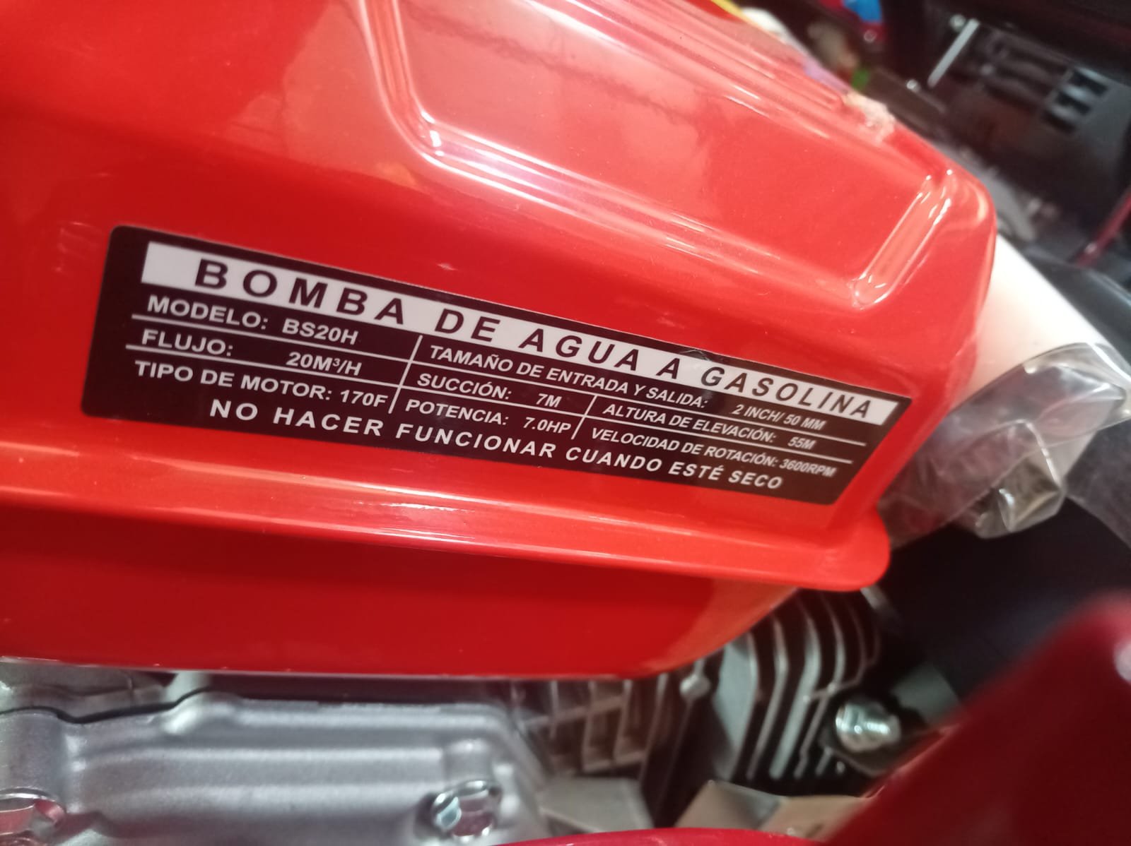 BOMBA DE AGUA A GASOLINA 7 HP USO INDUSTRIAL BOLIVIA - Imagen 2