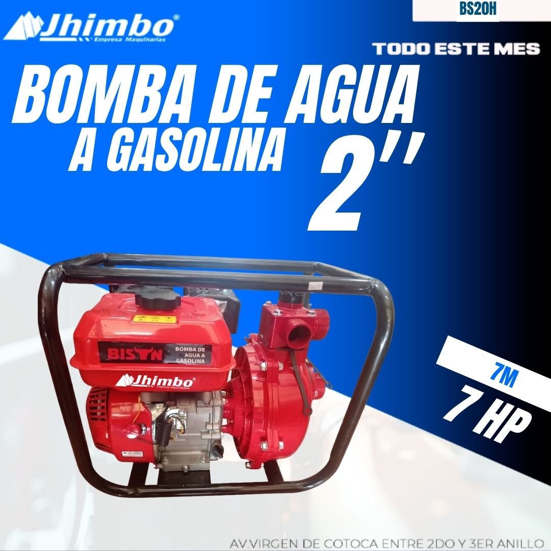 BOMBA DE AGUA A GASOLINA 7 HP USO INDUSTRIAL BOLIVIA - Imagen 1