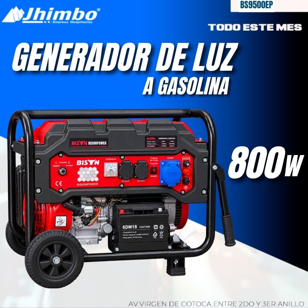 GENERADOR DE LUZ A GASOLINA 800W BOLIVIA - Jhimbo Importadora