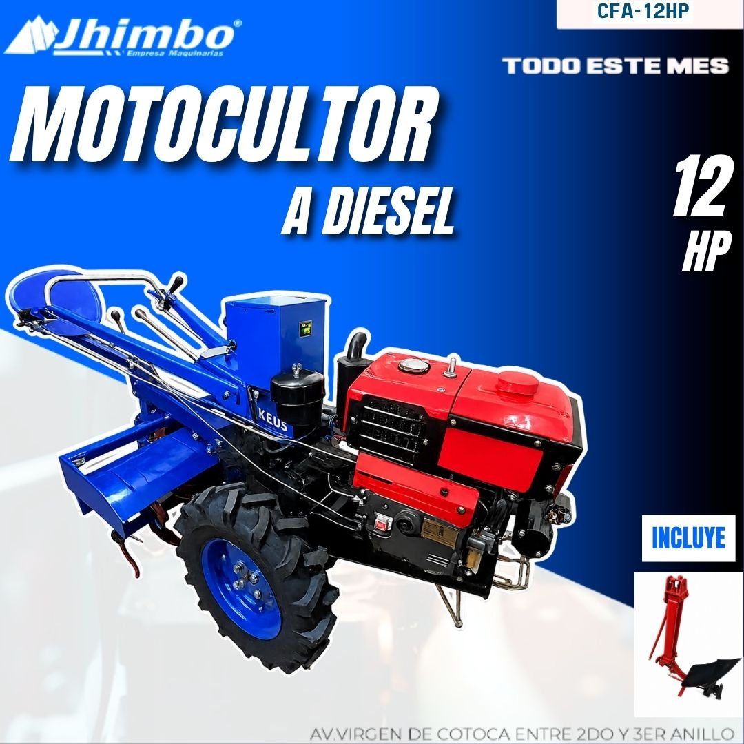 MOTOCULTOR A DIESEL 12 HP TIPO CHAGFA BOLIVIA