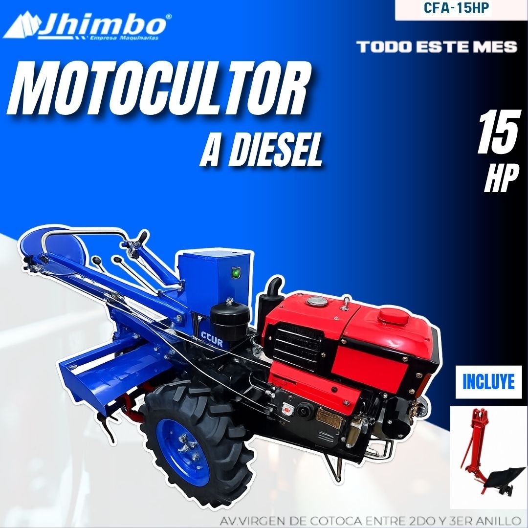MOTOCULTOR A DIESEL 15 HP CHANGFA BOLIVIA - Imagen 1