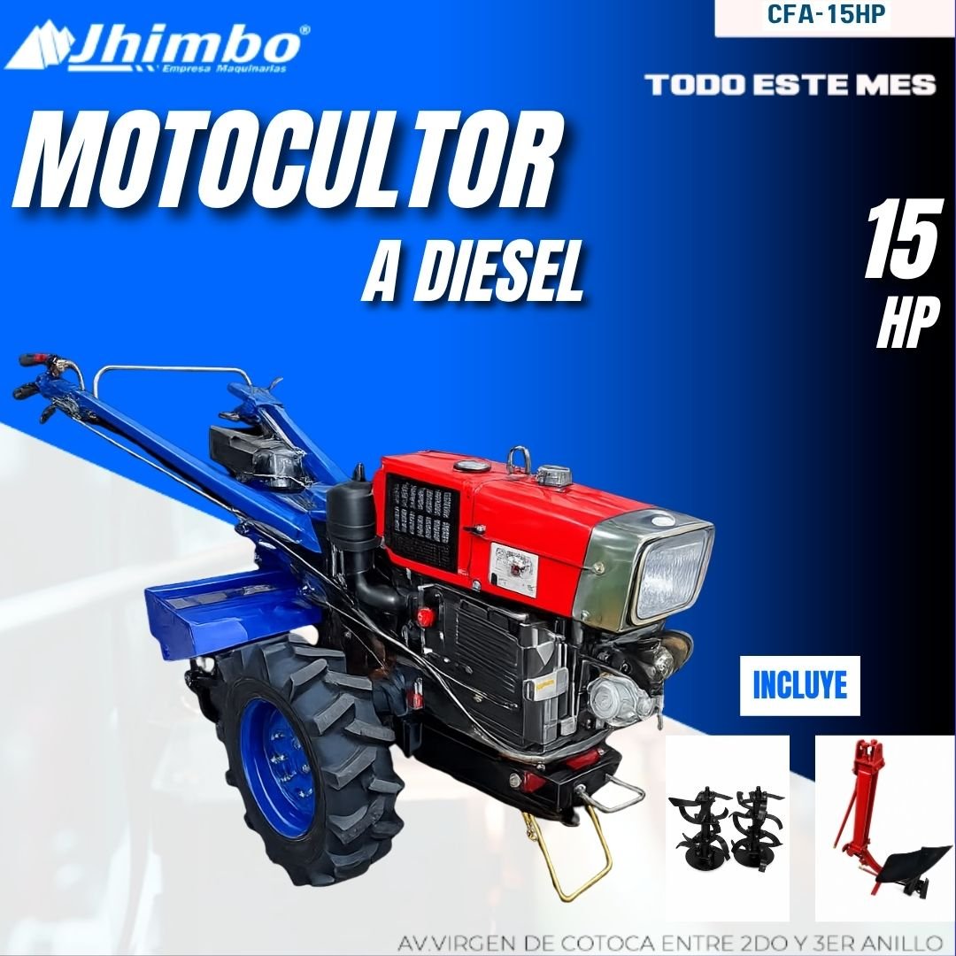 MOTOCULTOR A DIESEL 15 HP CHANGFA BOLIVIA