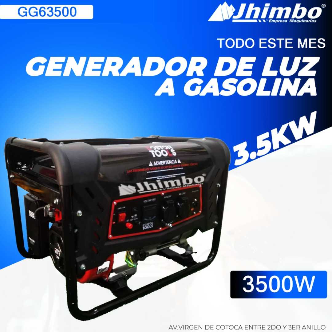 Generador electrico 3500W Bolivia - Jhimbo Importadora