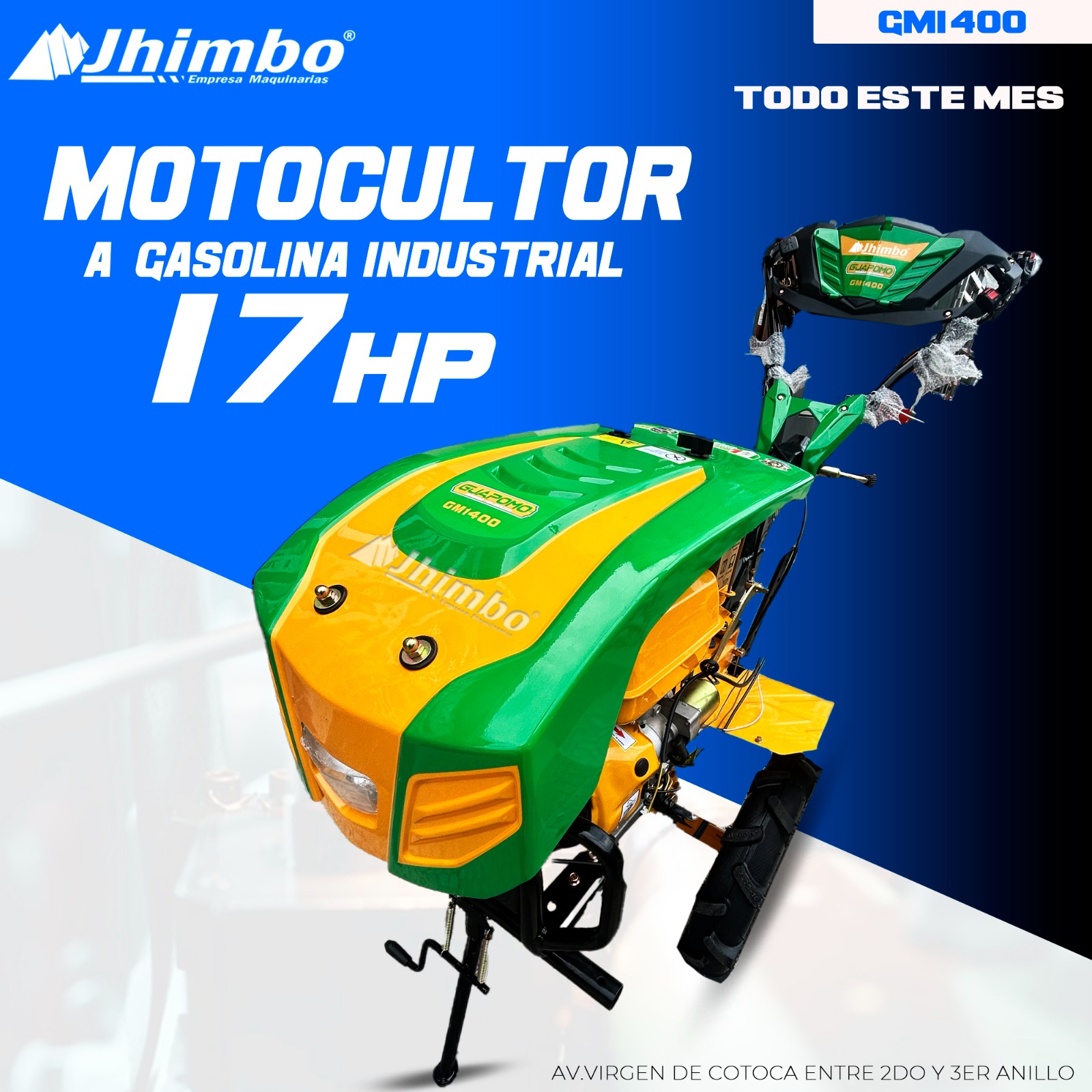 Motocultor de 17HP Santa Cruz - Jhimbo Importadora