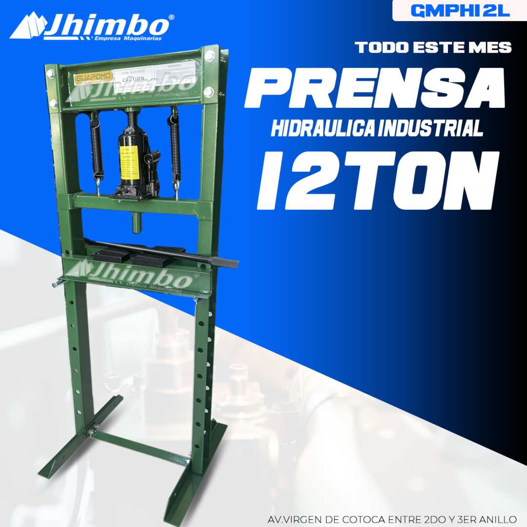 Prensa hidraulica de 12T Santa Cruz - Jhimbo Importadora