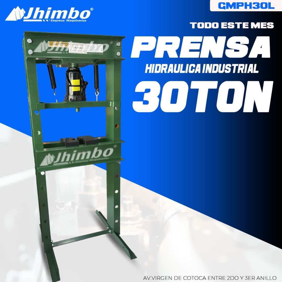 Prensa hidraulica de 30T Santa Cruz - Jhimbo Importadora