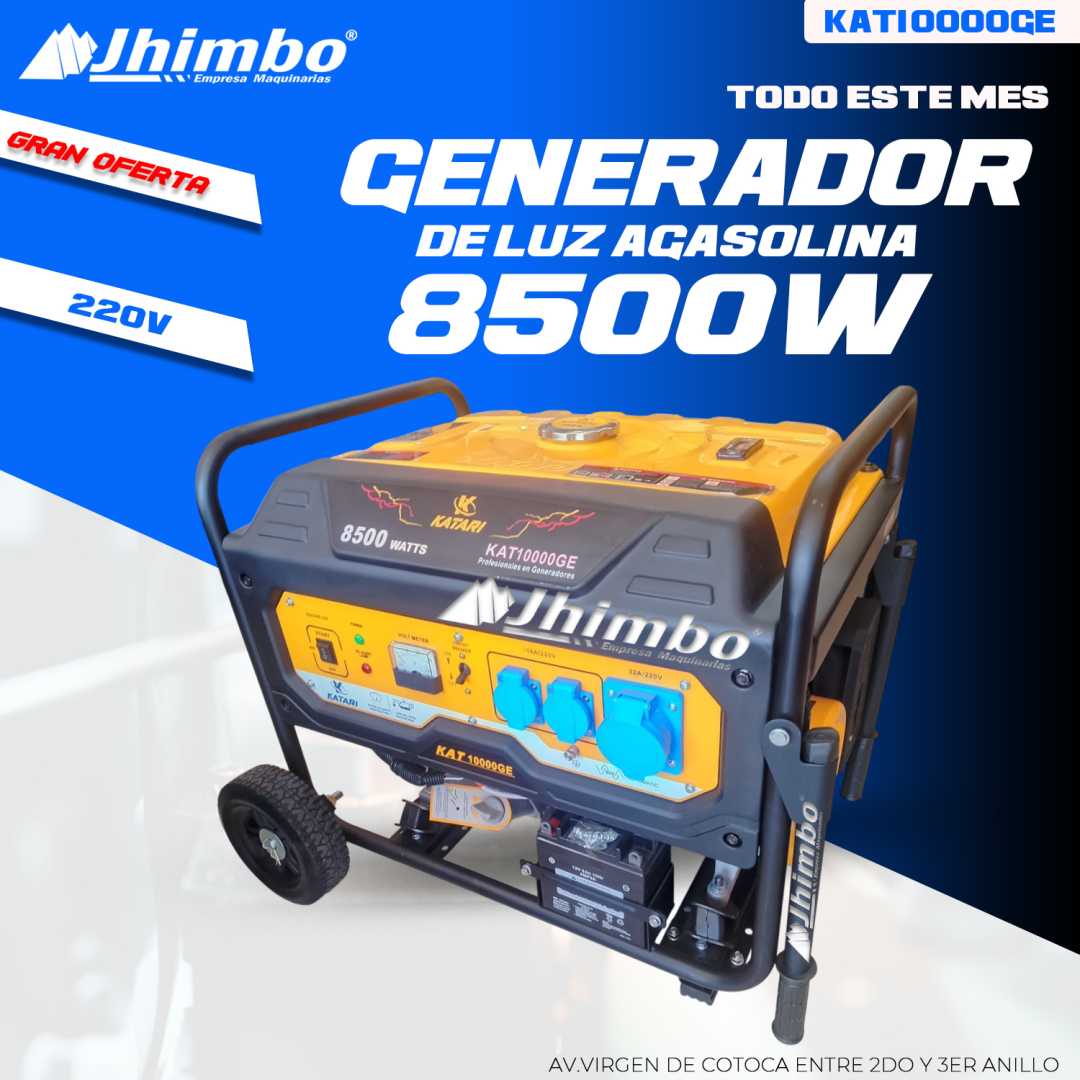 Generador de luz 8.5kW 220V Bolivia - Jhimbo Importadora