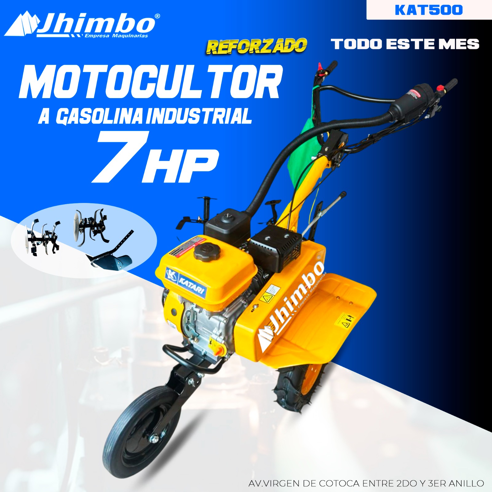 Motocultor a gasolina 7HP Bolivia - Jhimbo Importadora