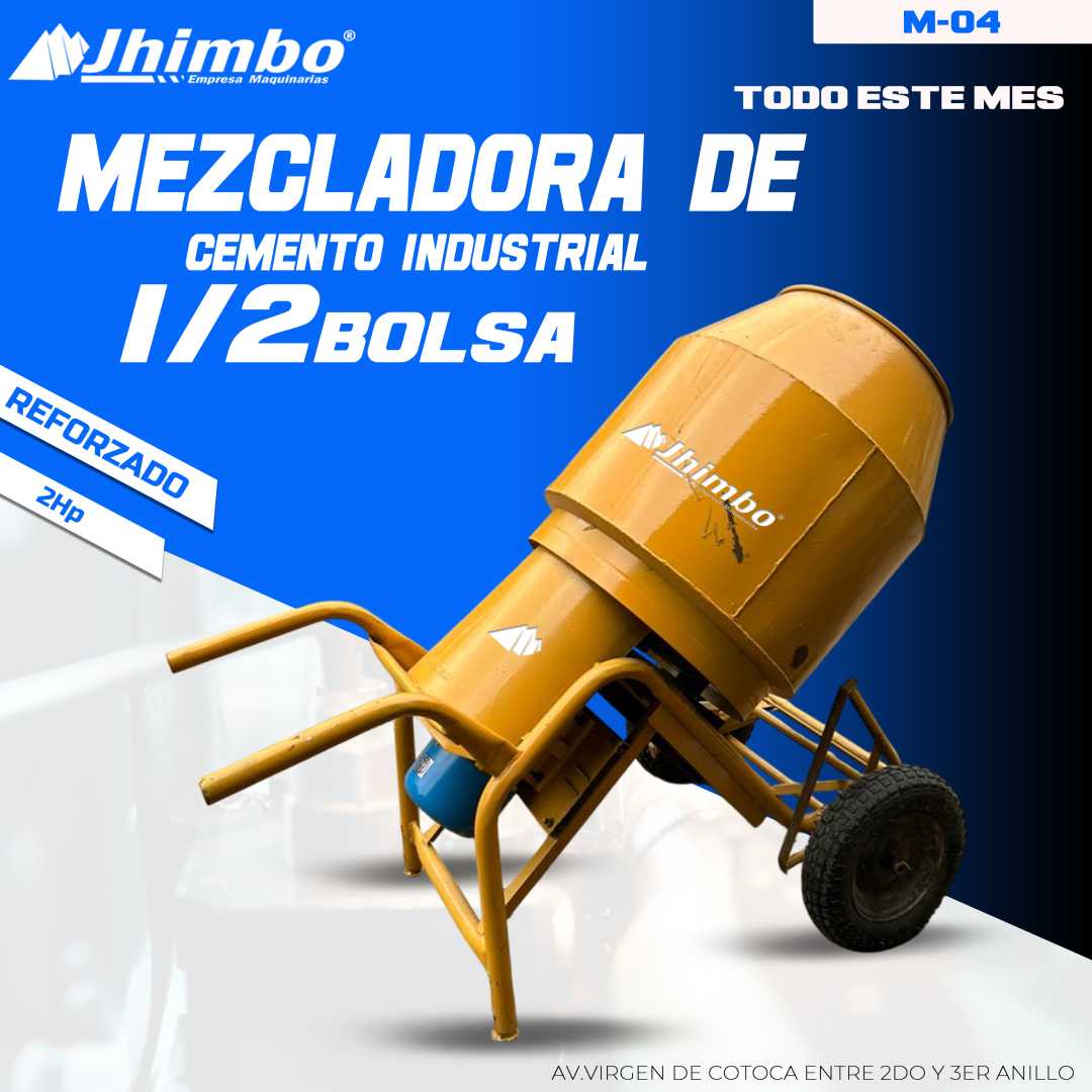 Mezcladora de cemento tipo garretilla 2hp Santa Cruz - Jhimbo Importadora