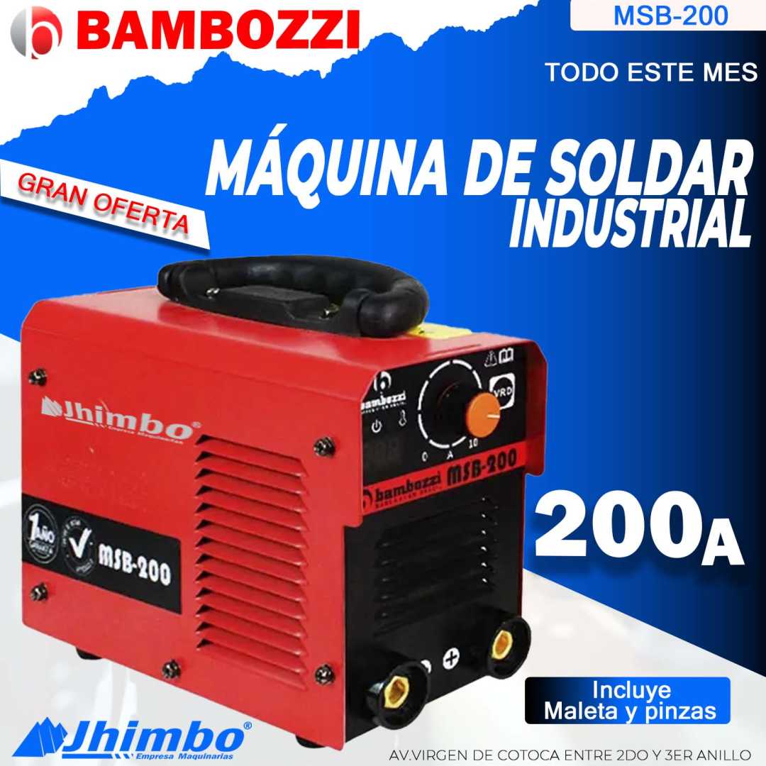 Máquina de soldar 200A - Jhimbo Importadora