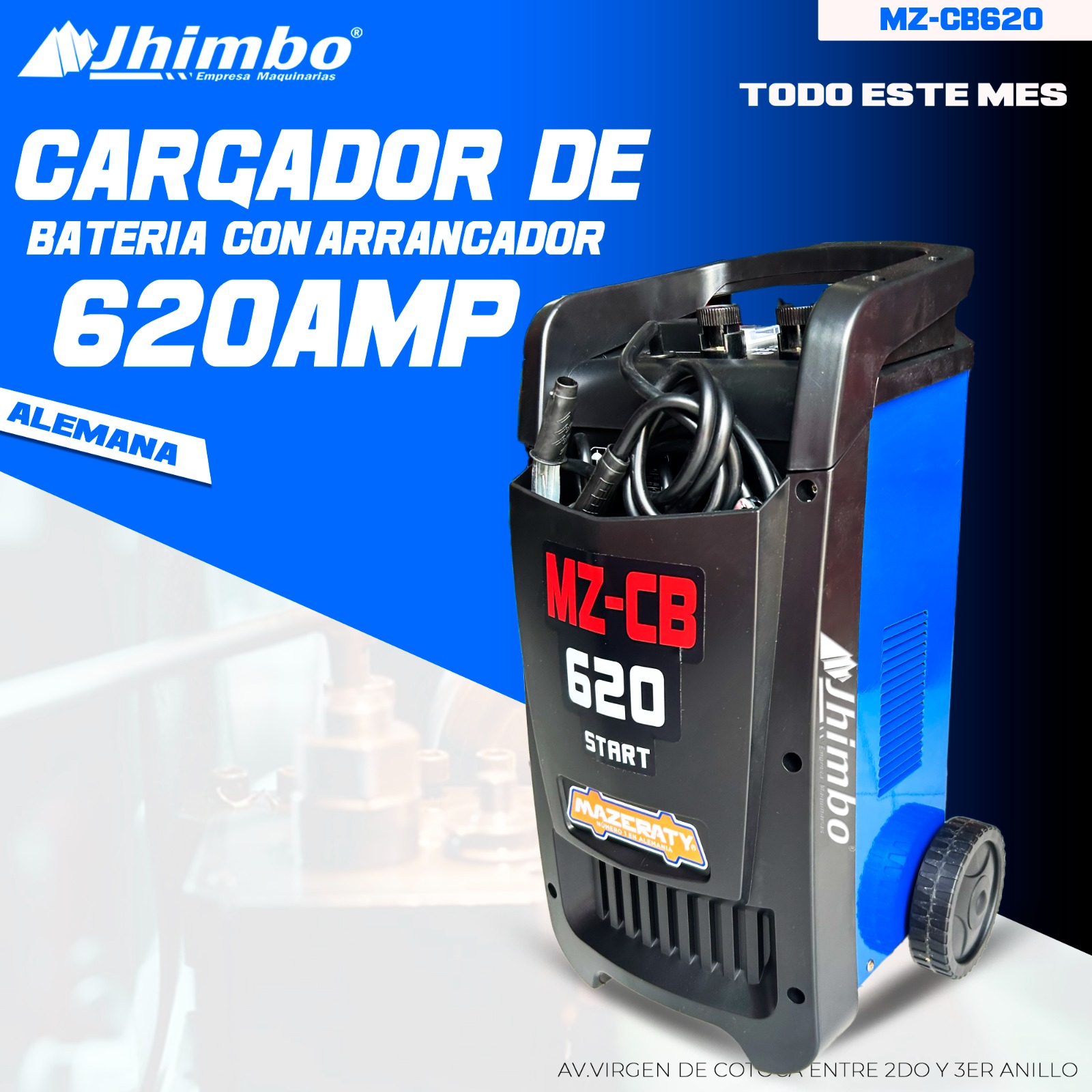 Cargador / arancador de bateria 620A Bolivia - Jhimbo Importadora