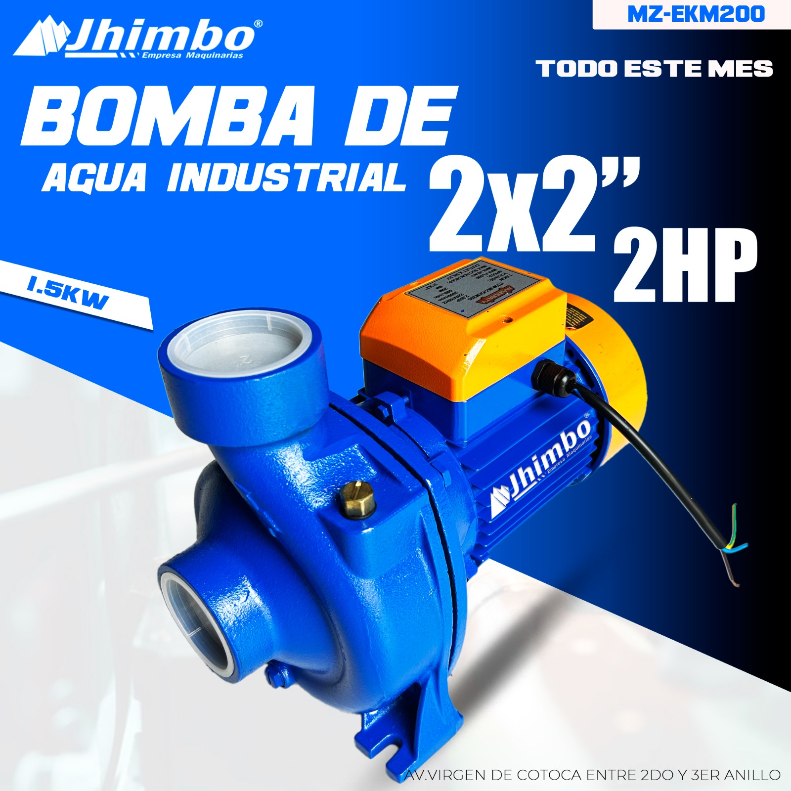 Bomba de agua 2HP 2"x2" Bolivia - Jhimbo Importadora