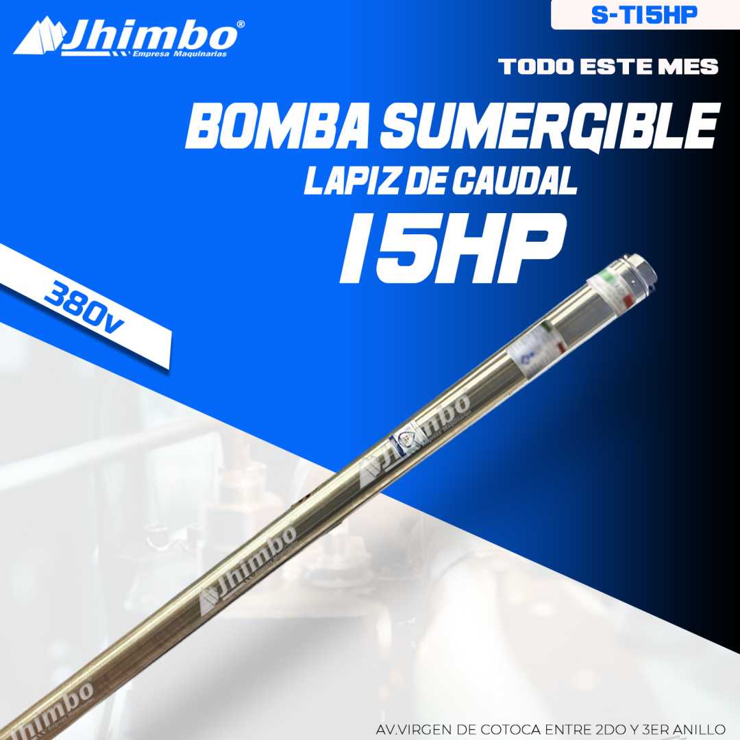 Bomba sumergible 15hp 380v de caudal bolivia - Imagen 1