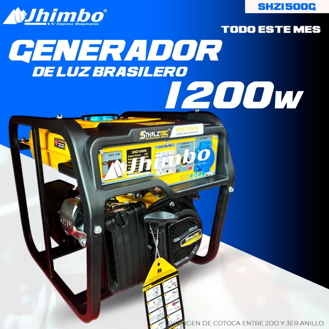 GENERADOR DE LUZ 1200W Bolivia - Imagen 1