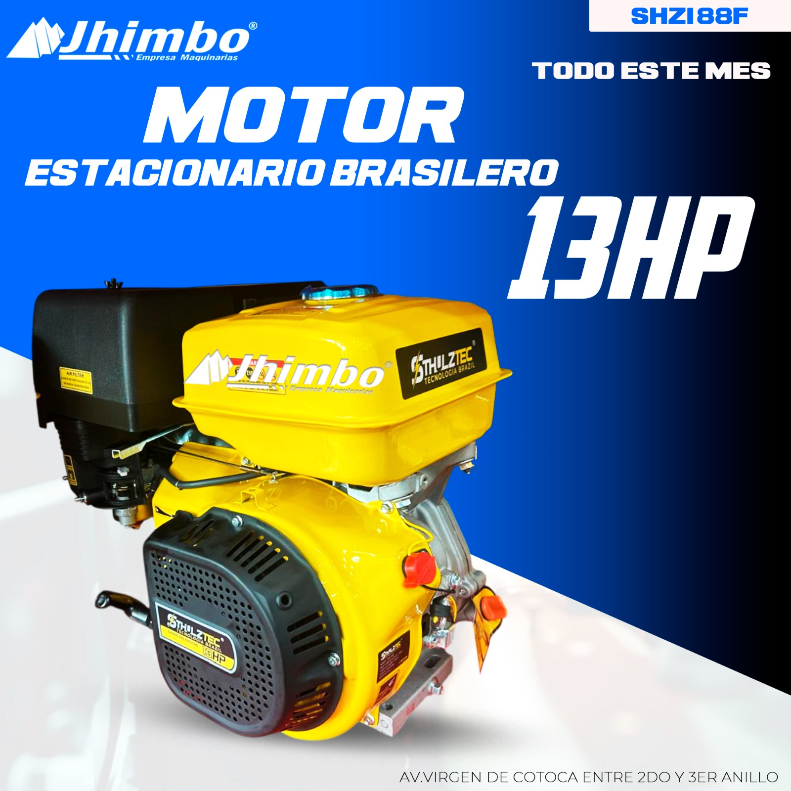 Motor estacionario a gasolina 13HP Bolivia - Jhimbo Importadora