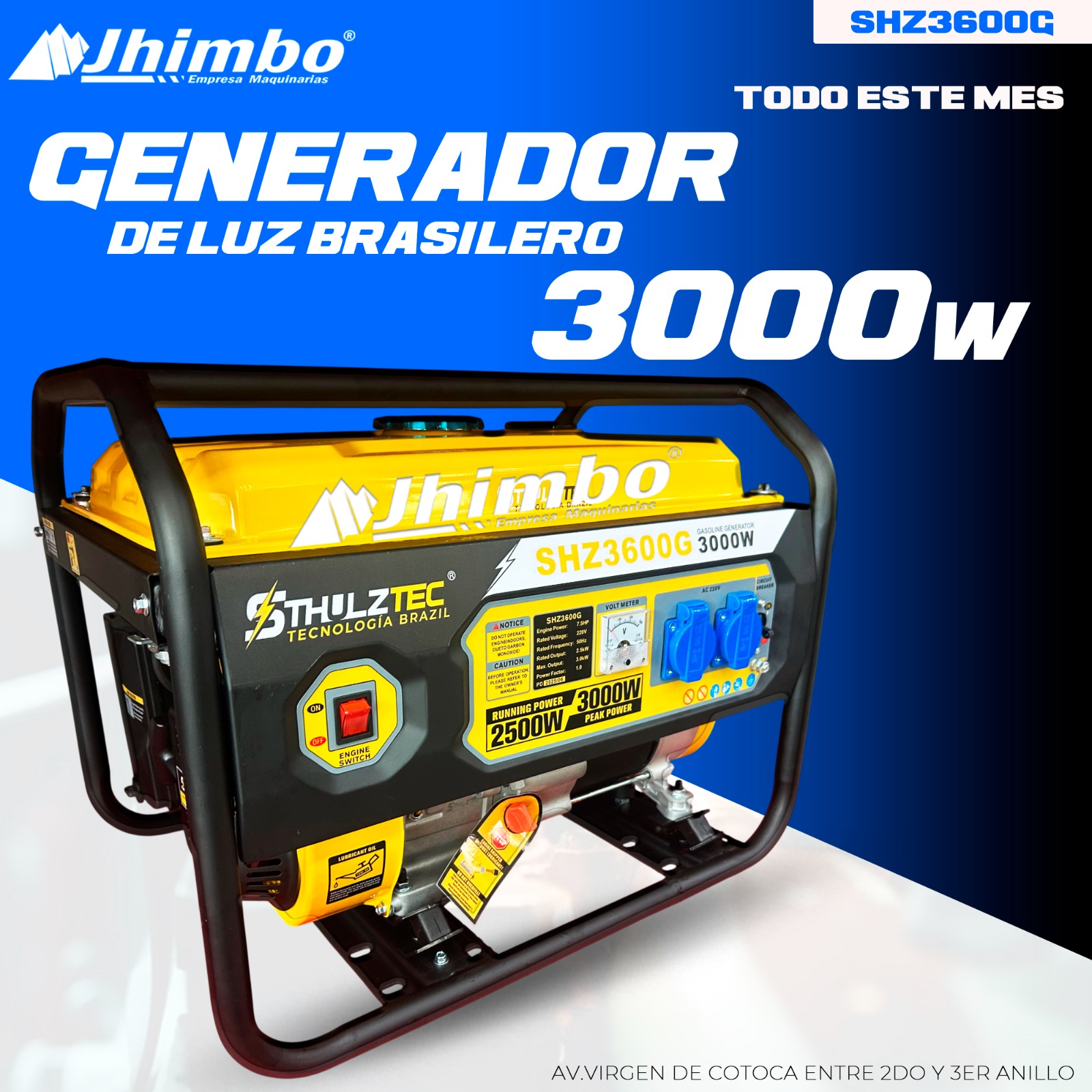 Generador de luz 3.0kW Bolivia