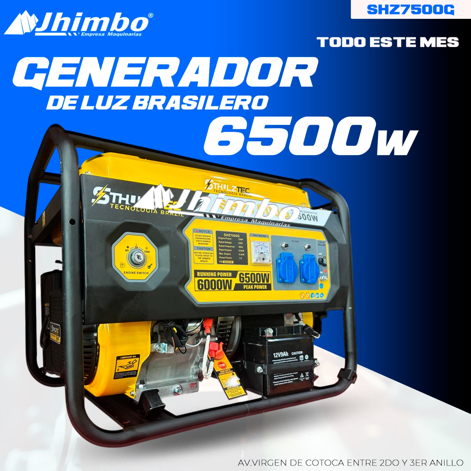 Generador de luz 6.5kW Bolivia