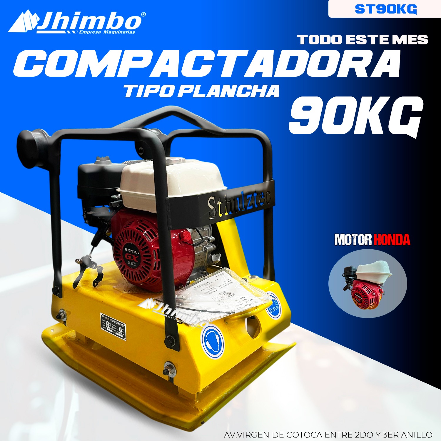 Vibrocompactadora plancha 90kg Bolivia - Jhimbo Importadora