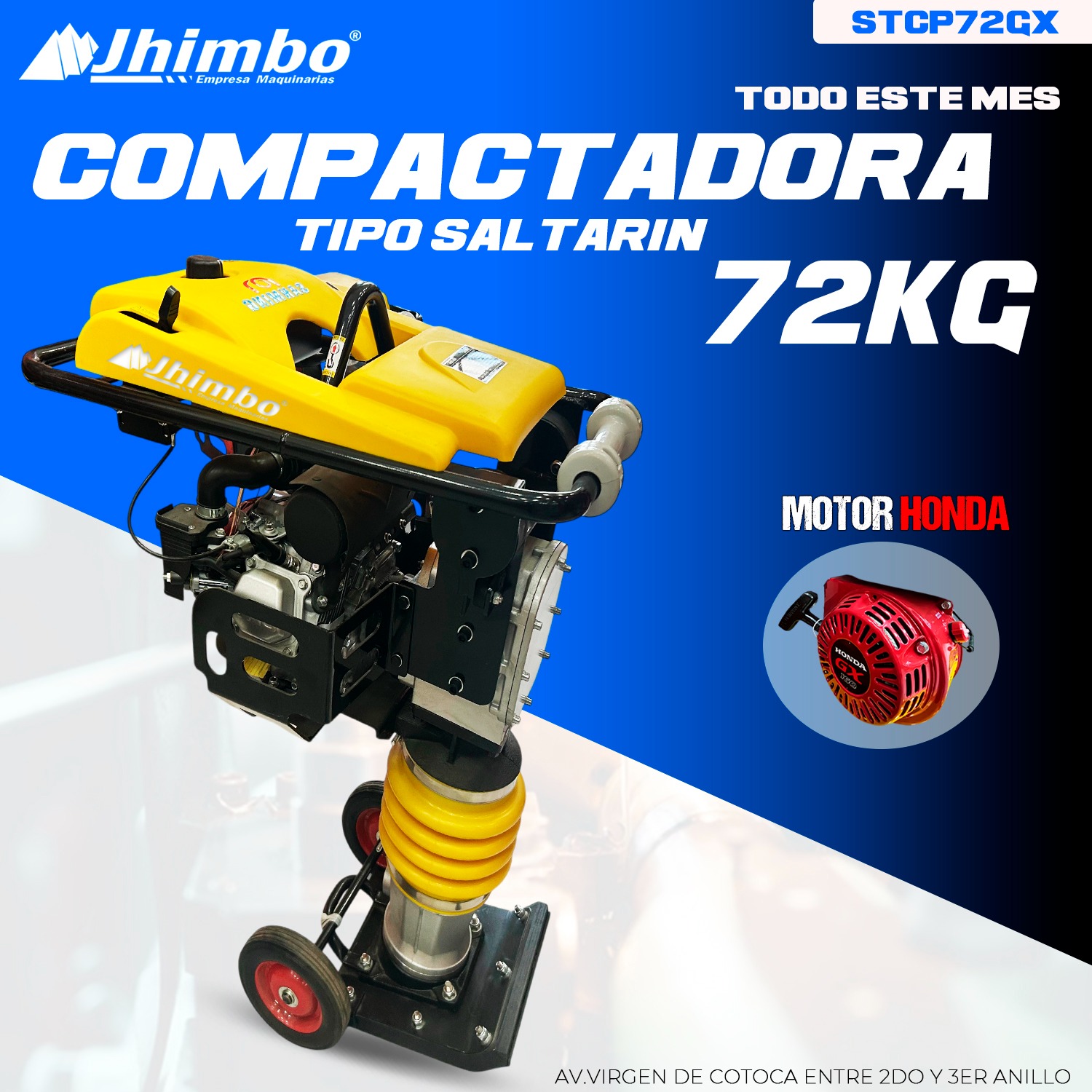 Compactadora saltarin 72kg Bolivia - Jhimbo Importadora