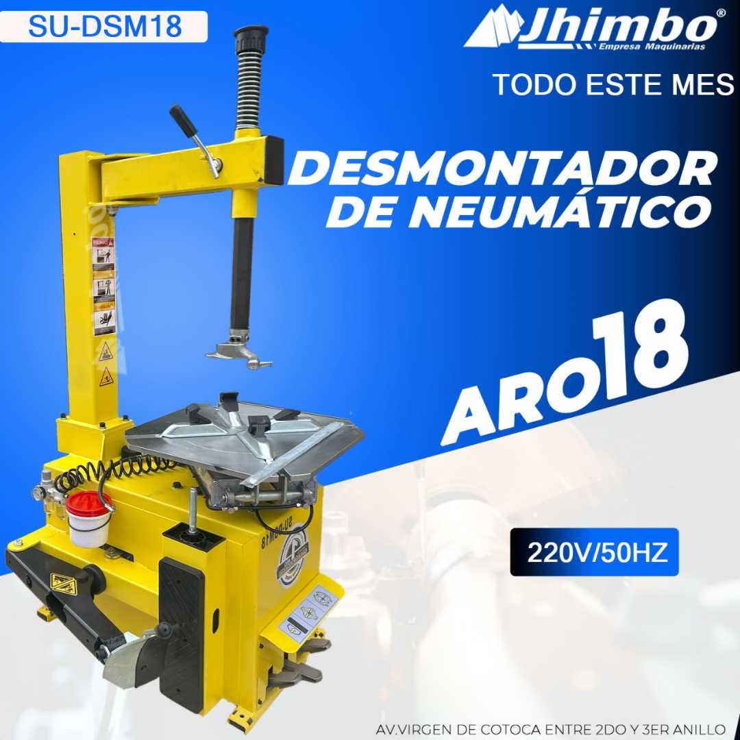 Desllantadora neumática aro 18" Santa Cruz Bolivia - Jhimbo Importadora