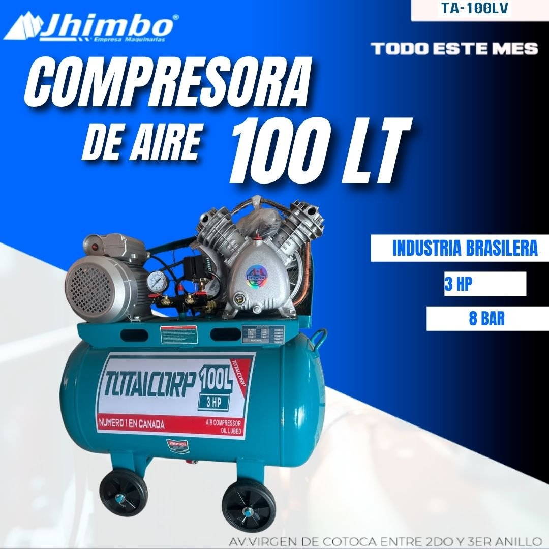 COMPRESORA DE  AIRE 100 L BOLIVIA - Imagen 1