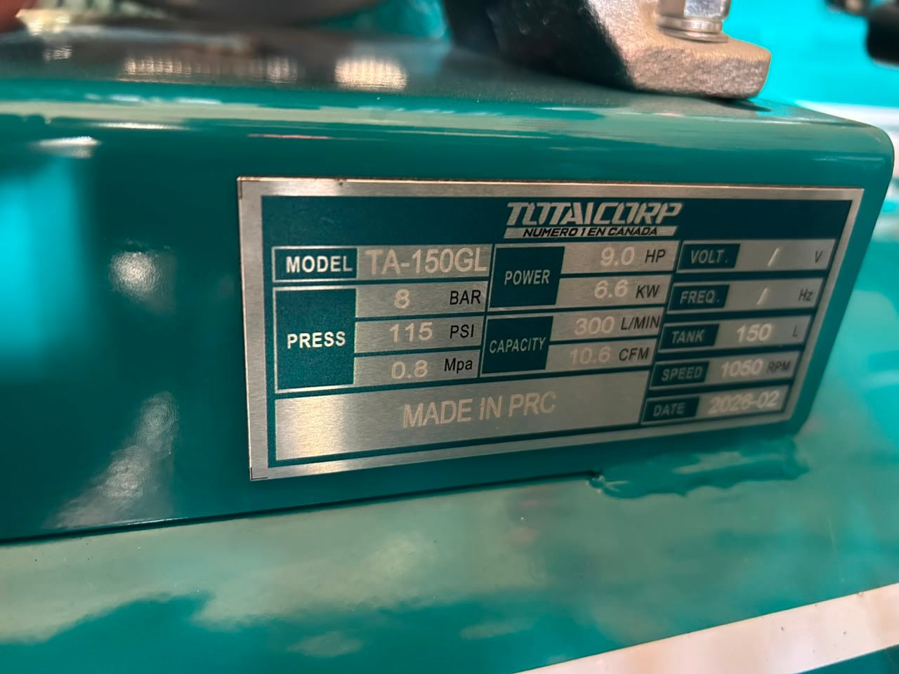 COMPRESORA DE AIRE 150L INDUSTRIAL BOLIVIA - Imagen 3