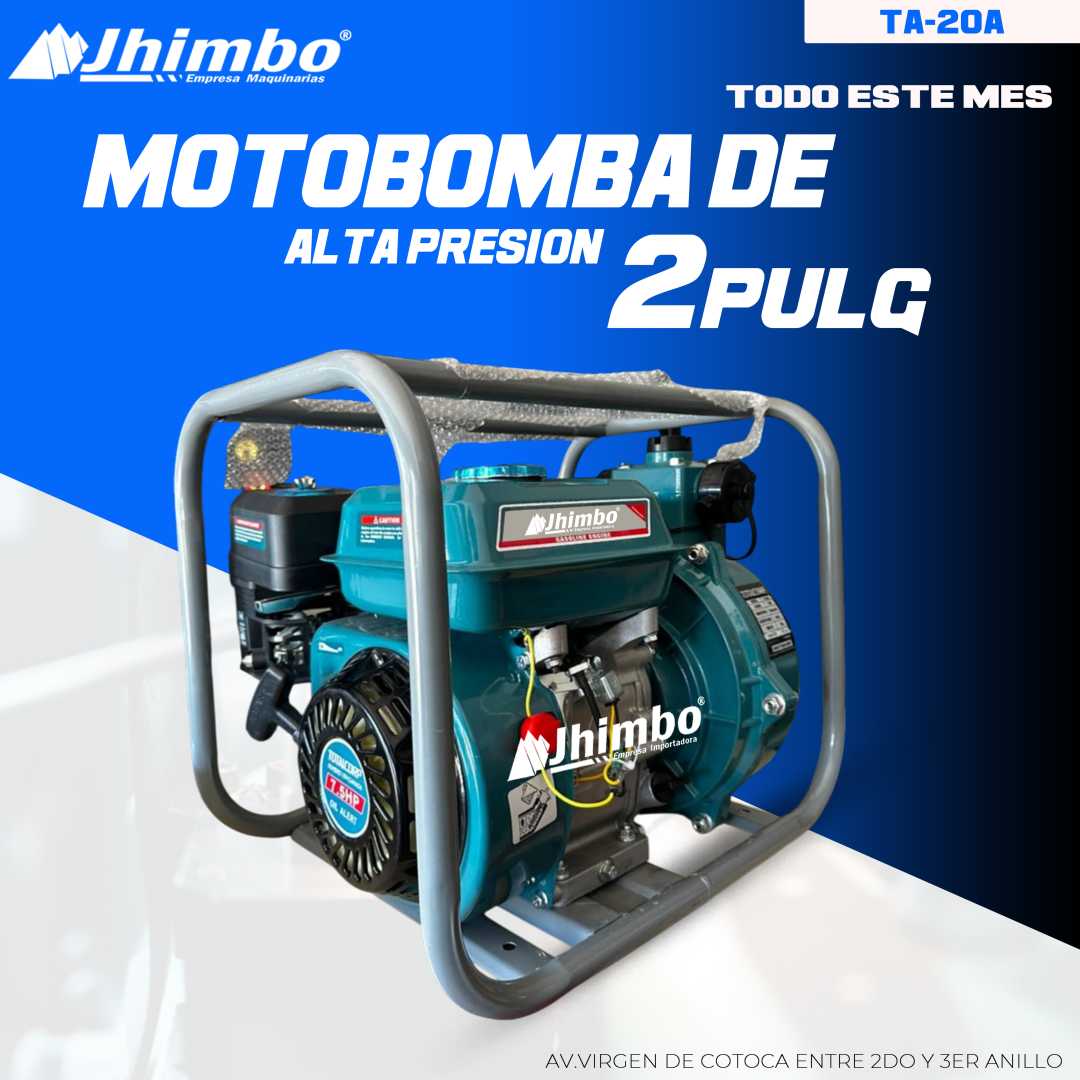 MOTOBOMBA DE ALTA PRECION 2 PULGADAS INDUSTRIAL Bolivia - Jhimbo Importadora