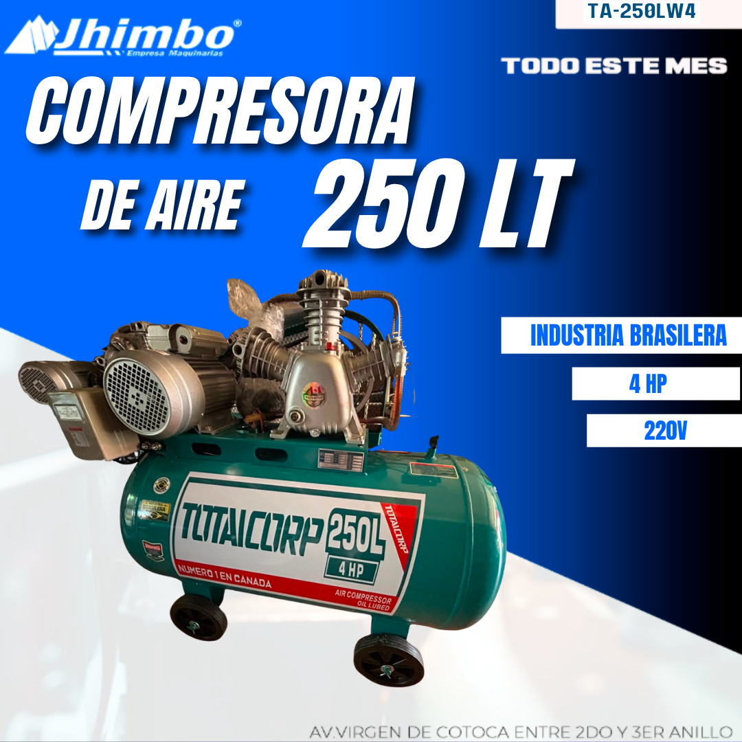 COMPRESORA DE AIRE 250L A CORREA INDUSTRIAL BOLIVIA