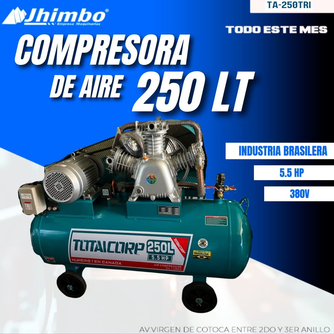 COMPRESORA DE AIRE 250L 380V INDUSTRIAL BOLIVIA - Imagen 1