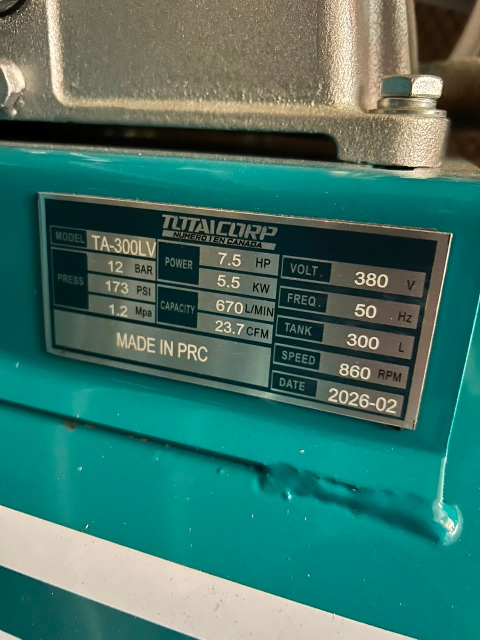 COMPRESORA DE AIRE 300L INDUSTRIAL BOLIVIA - Imagen 3