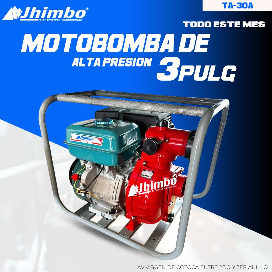 MOTOBOMBA DE ALTA PRECION 3 PULGADAS INDUSTRIAL Bolivia - Imagen 1