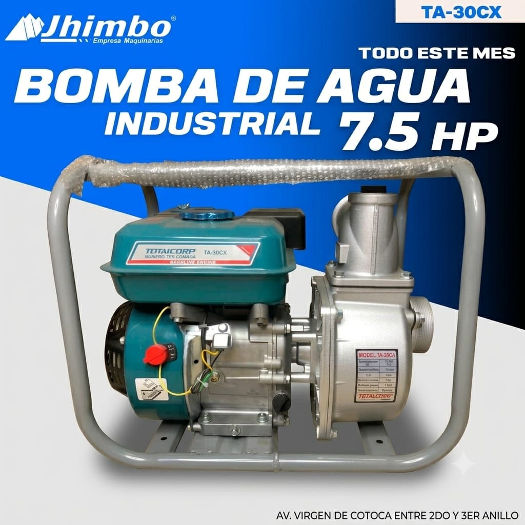 BOMBA DE AGUA 7.5 HP INDUSTRIAL BOLIVIA - Imagen 1