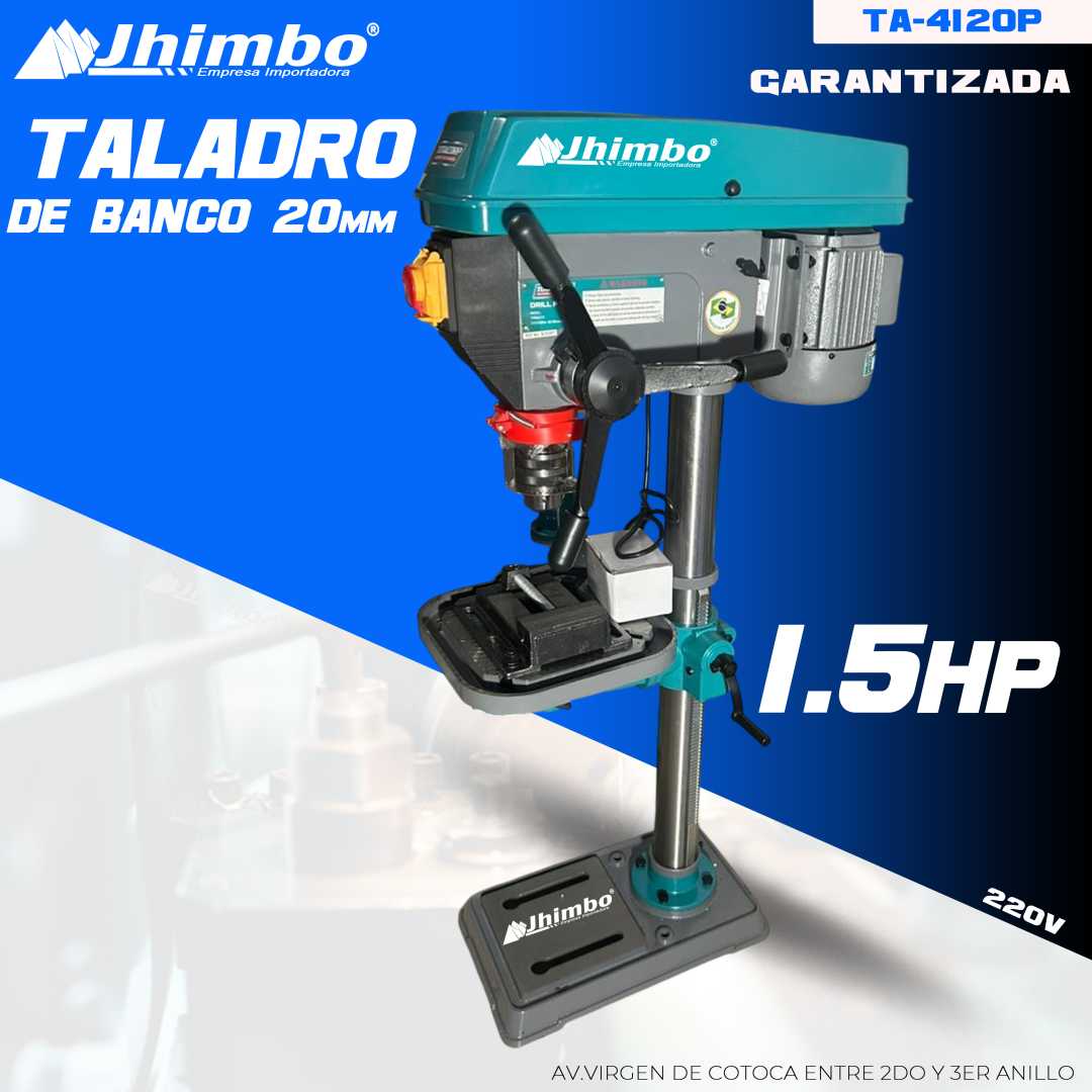 TALADRO DE BANCO 20MM 1.5HP INDUSTRIAL Bolivia - Jhimbo Importadora