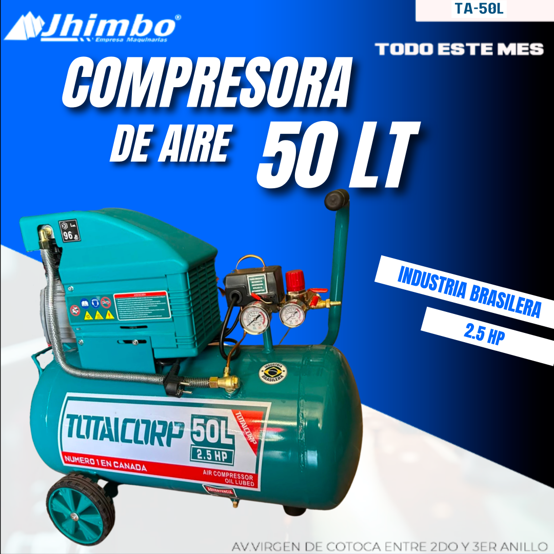 COMPRESORA DE AIRE 50L INDUSTRIAL BOLIVIA - Imagen 1