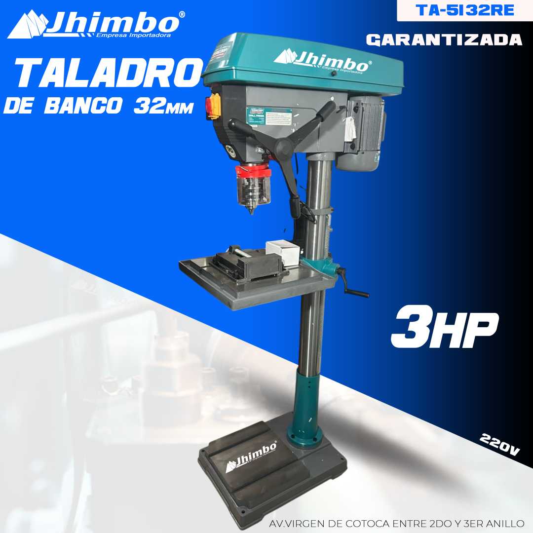 TALADRO DE BANCO 32MM 3HP INDUSTRIAL Bolivia - Jhimbo Importadora