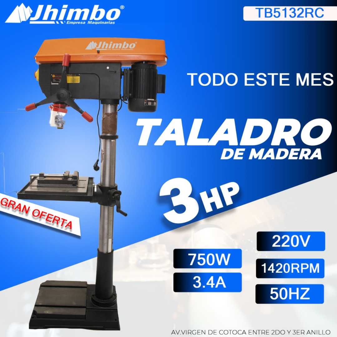 Taladro de Mesa 3HP Santa Cruz - Jhimbo Importadora