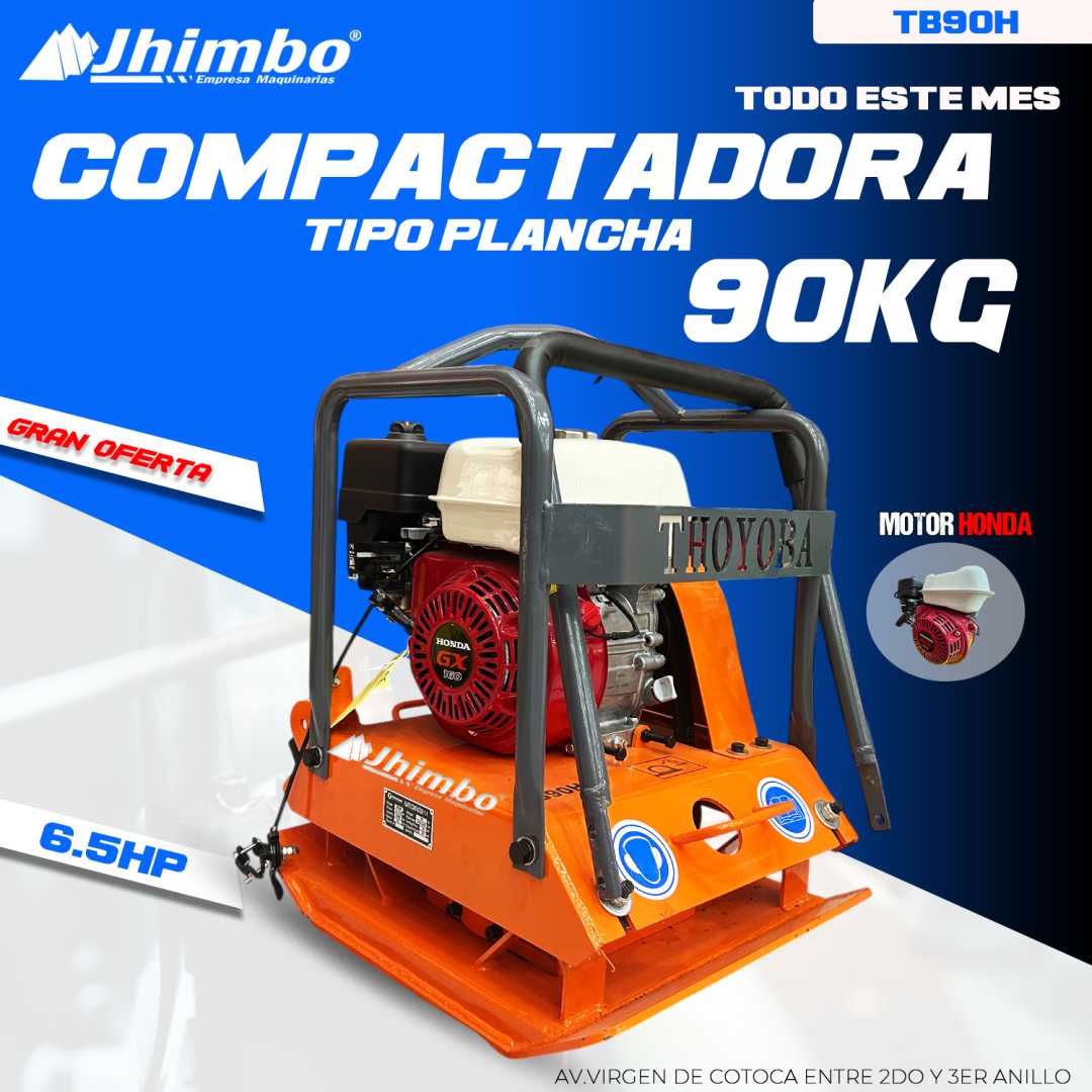 Compactadora tipo plancha industrial 90kg Santa Cruz