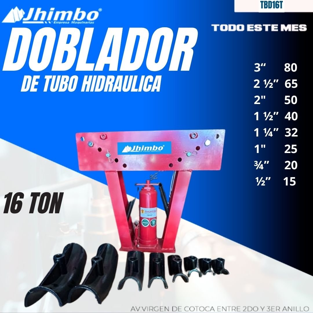 DOBLADORA DE TUBO HIDRAULICO 16 TON BOLIVIA - Jhimbo Importadora