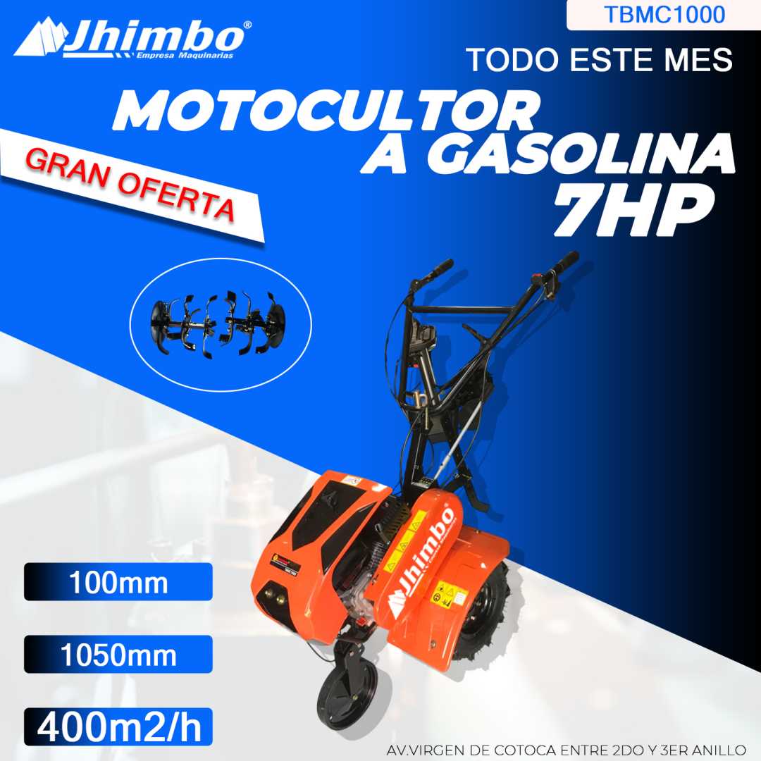 Motocultor a gasolina Santa Cruz - Jhimbo Importadora